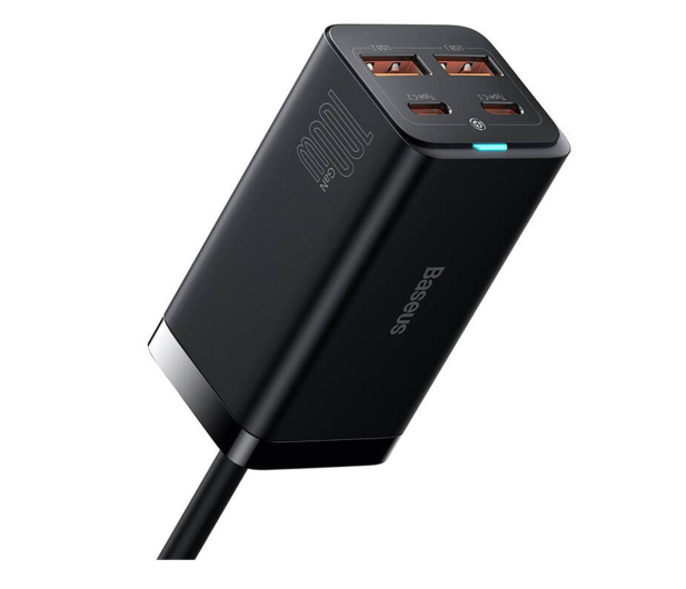 BASEUS Ładowarka sieciowa GaN3 Pro 2x USB-C 2x USB-A 100W CCGP000101 - 1195444 - zdjęcie 4